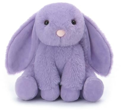 Apricot Lamb Toys Plush Purple Bunny Rabbit Stuffed Animal with Fluffy Soft Ears (Purple Bunny, 8 Inches)