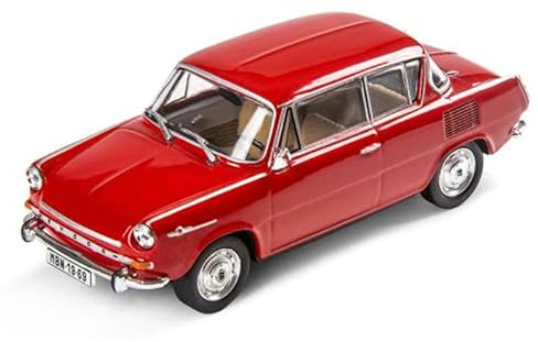 Skoda 6U0099300BB2Y modellbil 1100MBX (1969) skala 1:43 miniatyr, röd
