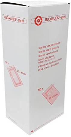 Noba Rudavlies-steril Verbandpflaster Wundpflaster Inselpflaster 25 x 10 cm (1 x 50 Stück)