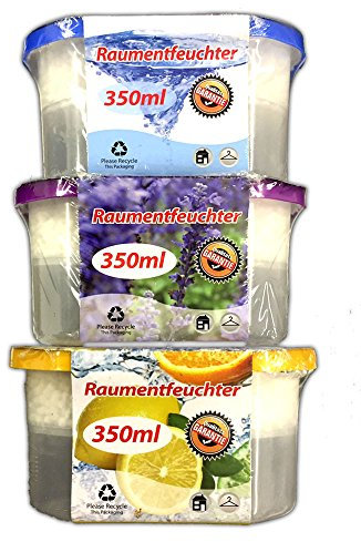 3er Set Raumentfeuchter mit Duft Granulat Luftentfeuchter Lufttrockner Box Deo