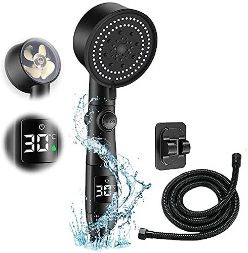 mumisuto Pommeau De Douche, Pommeau De Douche à Haute Pression éConomie D'Eau, 5 Modes Pommeau de Douche avec 2m Tuyau, Douchette Douche Salle de Bain Facile à Installer et à Nettoyer
