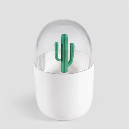 MKLHAVB AutomáTico Palillero Dispensador Creative Toothpick Holder For Cotton Wheels Plastic Cotton Swab Holder with Cute Cactus Trees Rabbit Table Accessories Soportes De Palillos De Dientes(Cactus)