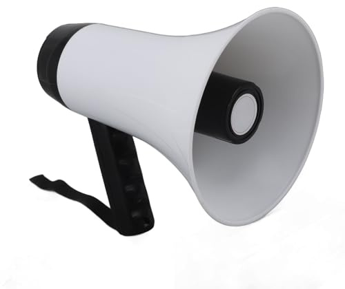 TYCIONG 30 Watt Megaphone Bullhorn, Megaphone Speaker 300S, Recording, 500M Transmission Range, 10 Hours Life, Rechargeable Horn Speaker