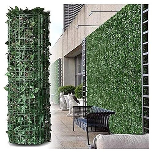 YCOLX Künstliche Efeu Hecke Sichtschutz, Garten-Balkon-Sichtschutz Mauer Sichtschutz Hecke Künstlicher Laub-Sichtschutzzaun(1.5x2m)