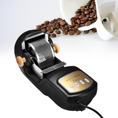 Lakenbroade Tostador de café en Grano, Tostador de café en Grano, Quemador de Gas, Tipo Tambor, de Acero Inoxidable, para Uso doméstico y Comercial