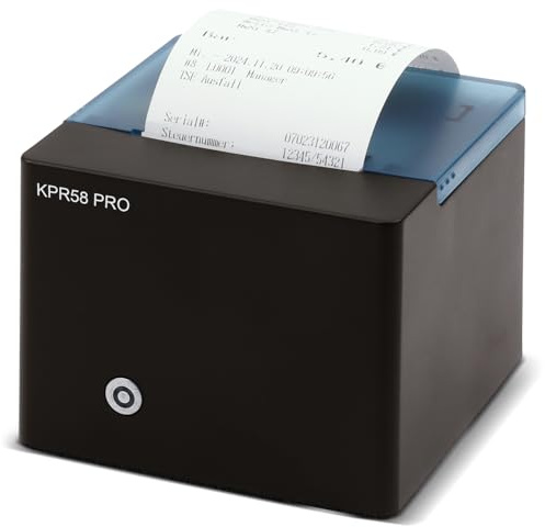 Olympia KPR 58 PRO - Impresora térmica con conector USB para rollos de papel térmico de 58 mm, impresora de recibos rápida para sistemas de caja registradora y sistemas POS, impresora compacta