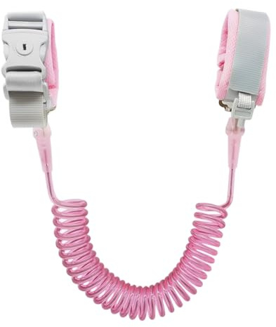 Pulseras Identificativas de Niños, Correa de Seguridad para Niños Antiperdida 2M, Ajustable Arnés de Seguridad Bebé al Aire Libre, Rotación de 360 Grados Pulsera Niños Antiperdida con Cerradura