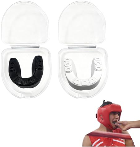 Protector Bucal para Niños de 5 a 8 Años - 2 Paquetes de Protectores de Dientes para Boxeo, Rugby, Hockey, MMA y Muay Thai - Confort y Protección Óptima, Fácil ajuste para obtener el mejor asiento