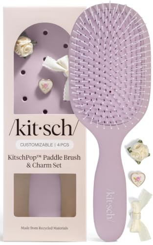 KitschPop™ Paddle Brush | Hair Brushes for Women – Soft Violet