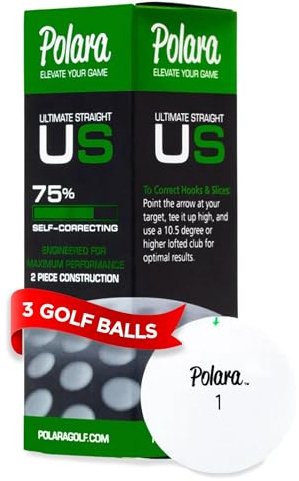 Polara Ultimate Straight Self Correcting Single Sleeve 3 Golf Balls