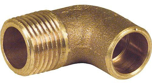 Raccordo a saldare bronzo 4092g gomito 90°, 16 mm x 1/2 maschio