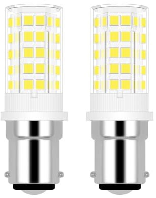 JINLONTA B15d NäHmaschinenlampe 4W Ersatz 30W/40W Halogenlampe 230V Kaltweiß 6000K Nicht dimmbar B15d Klein Bajonettsockel Kronleuchter für Nähmaschine, Dunstabzugshaube, Kronleuchter, 2er Pack