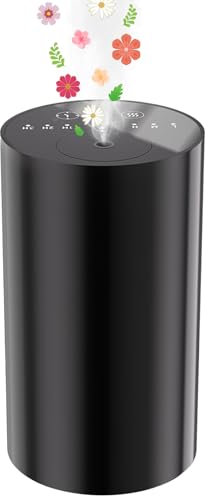 UrbanHomes Difusor de aromaterapia para Coche, portátil, difusor de aceites Esenciales sin Agua, medidor de Fragancia fría, pulverizador automático de Fragancia, Negro