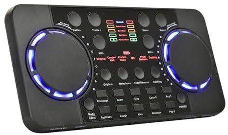 Controladores de DJ, Mini mezclador * dio con, tarjeta de sonido, tablero portátil for DJ, 16 efectos digitales, consola de reducción de ruido, grabación USB for cantar