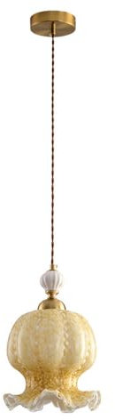 Decorations LED Pendant Light, Chandeliers, Glass, Octopus Shaped Irregular Edge Lampshade Fixture,E26/E27 Base Chandelier Lamp for Bedroom BedHead,Study Room,Dining Room Beautiful