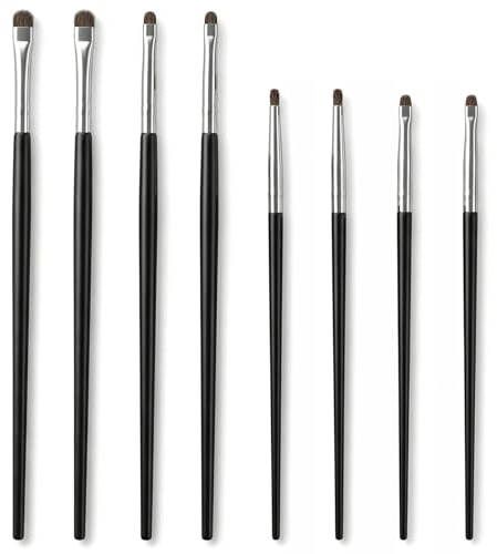 8 Pcs Makeup Brushes Small, Soft Eye Makeup Brushes for Eyeshaow, Cosmetics | Small Eyeshadow Brushes for Powder Gel Cream Liquid, Tiny Eyeliner Brush, Eyeliner, Blending Highlighter