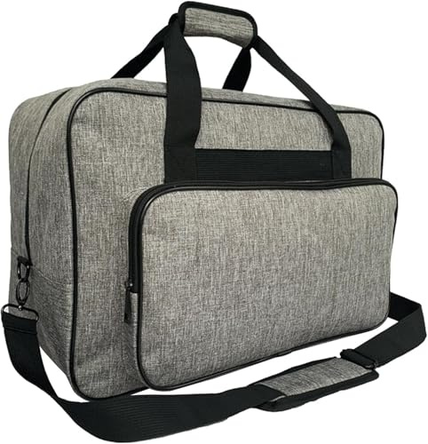 Sac pour machine à coudre, sac fourre-tout pour machine à coudre avec poches et poignées, étui de transport universel pour machine à coudre gris