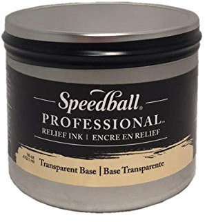 Speedball 16oz Professional Relief Ink Transparent Base, For Block, Relief Printing, Linocut, Wood Cutting, Oil-Based