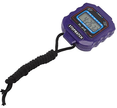 Fockety Sport-Stoppuhr, Einzeilige Elektronische Stoppuhr, 2 ABS-Displays, Gute Empfindlichkeit, Großer Bildschirm Zum Laufen (Blau)