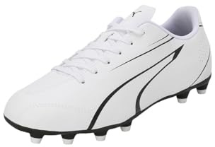 Puma Men Vitoria FG/AG Soccer Shoe, Puma White-Puma Black, 43 EU
