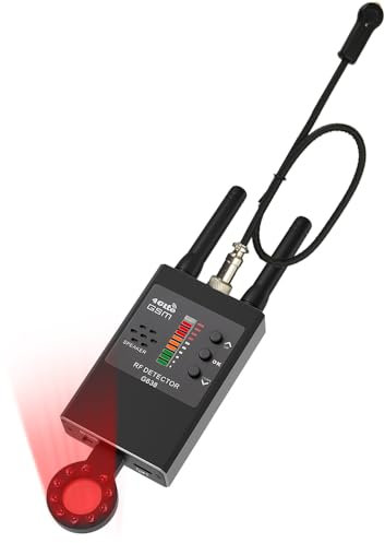 PRUBOVI Rilevatore di microspie, Rilevatore di telecamere nascoste, Scanner di segnali RF GPS - per il rilevamento di radiazioni e dispositivi di ascolto