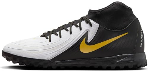 Nike Men's Phantom Luna Ii Academy Tf Football Boots, White Black MTLC Gold Coin, 9 UK