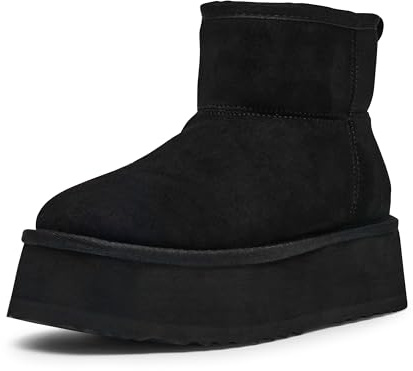 Steve Madden Women's Crue Ankle Platform Boot, Black, 10