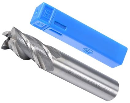 CoCud Fresa a Spirale a 4 Taglienti, Diametro 16mm Lunghezza 32mm, Fresa a Taglio Dritto Acciaio ad Alta Velocità con Custodia - (Applicazioni: Compensato Legno Plastica)