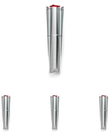 Brabantia - Metal Ground Spike - with Handy Closure Cap - Corrosion Resistant Galvanized Steel - Ready to Go - Top Spinner - Rotary Dryer - Lift-O-Matic - Ø 45 mm (Pack of 4)