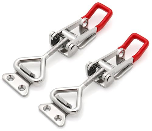 Spannverschluss, 2 Stück Hebel Verschluss Kistenverschluss, Verstellbare Bordwandverschluss 100kg Knebelverschluss für Kisten Schrank Schublade Tür Fenster