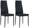 ZZINOKE Esszimmerstühle 2er Set, Kunstleder, SGS-geprüft, Hohe Rückenlehne, Wasserdicht, Küchenstuhl, Esszimmer Stühle oder Esstisch Stuhl, Schwarz