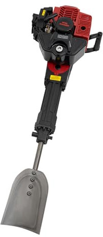 Máquina de excavación de árboles de 52 CC, 1900 W, 2 tiempos, portátil, mini excavadora de árboles, pala ancha, púa puntiaguda, púa plana, ventana del tanque de combustible visual