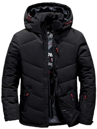 FULBHPRINT Piumino invernale da uomo di lusso bianco anatra piumino casual antivento parka piuma d'oca cappuccio spessi cappotti caldi
