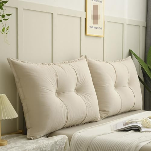 Almohada de lectura Suave 60/80/90/70/100cm Cabecera Cojín Cómodo Sofá Cojín de Lectura , Almohada Apoyo Respaldo Lumbar, Desmontable Cojín Grande de Pared, para Cama Sofá Silla(A1,70x55cm/27x21.6(1pc