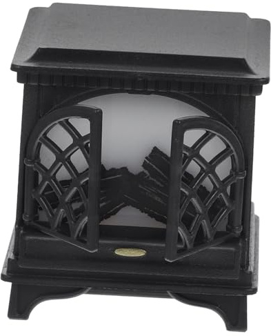 TOYANDONA Cheminée Miniature pour Maison de Poupée avec Lumière Modèle Décoratif pour Maison de Poupée Accessoire de Décoration