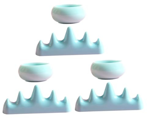 MUCKLILY Set de Pots de Nettoyage pour Pinceaux Nail Art avec Support pour Organisateur Pratique et Portable pour Manucure Professionnelle et Usage Personnel