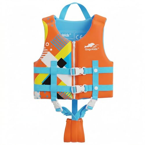 Gogokids Swim Vest Float Jacket - Kids Swimming Training Flotation Buoyancy Swimsuit with Adjustable Safety Straps for 15-35kg Child，Boys Girls Aged 2-9 Years, Perfect for Pool and Swimming lesson