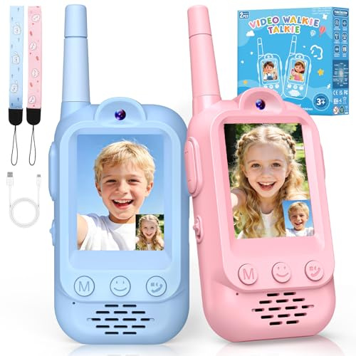 Wootoyz Boy Toys for 3-10 Year Old Girl, Video Walkie Talkies for Kids Outdoor Toy Age 4-12 Year Old Boy Girl Gift for 4 5 6 7 Year Old Boy Gift Age 5 6 7 8 Boy Camping Accessories Sensory Toys