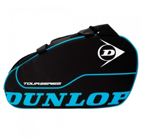 Dunlop 10316682 DAC PDL Dunlop Tour Intro Paletero, Tamaño mediano con 2 compartimentos, Material 100% Poliéster, Negro y Azul