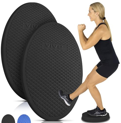 Vive Balance Pad (2 Pack) - Physical Therapy Foam Stability Trainer - Non-Slip Wobble Cushion for Exercise, Rehabilitation, Workouts, Yoga, Core Strength, Pilates - Device for Women, Men & Kids