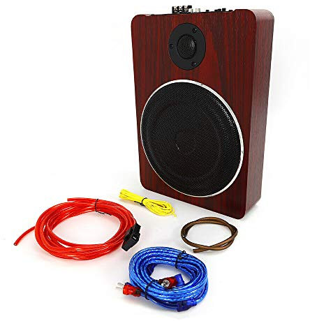 8 Zoll Tieftöner Dämpfer Bassreflex Lautsprecher Under-Sitz Auto Subwoofer mit Hochfrequenten Aktiven Lautsprechern 600W mit Mehrere Kühlöffnungen Direkt unter dem Auto Untersitz Montiert Werden