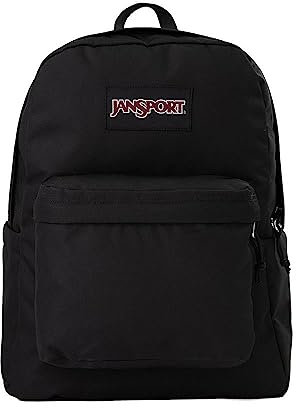 Jansport Superbreak Plus 8-Bit Floral Rucksack, Schwarz und silberfarben, 42X14X32, Art Deco