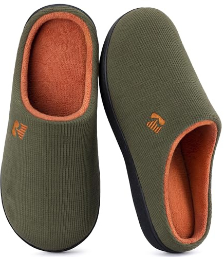 RockDove Men's Original Two-Tone Memory Foam Slipper, Size 15 US Men, Hunter Green