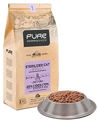 Pure Sterilized Cat Pescado y Arroz – Holistic Nutrition para Gatos Esterilizados – 2 kg