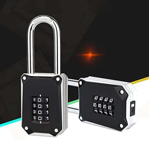 Serratura a combinazione con codice ripetibile, serratura a combinazione con numero a 4 cifre, serratura lunga, lucchetto, serratura a combinazione, serratura per armadietti da palestra,