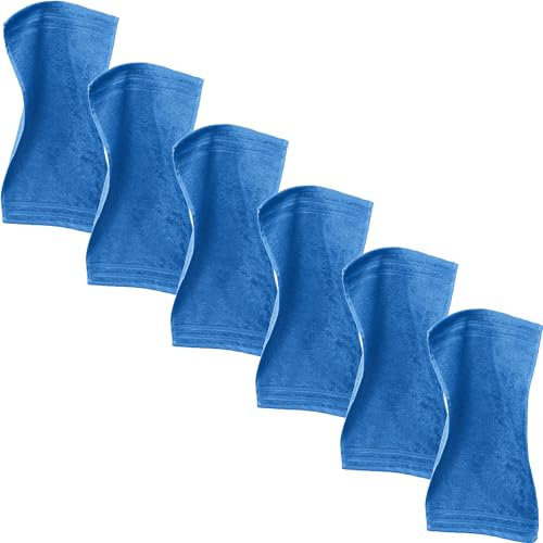Erwin Müller Gästetuch Heidelberg 6er- Pack, 100% Baumwolle Royalblau Größe 30x50 cm - weiche Qualität, saugstark und strapazierfähig - praktisch durch Schlaufe