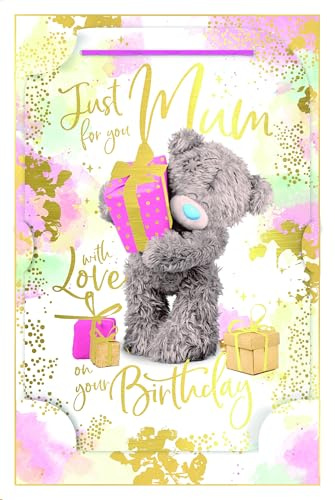 Me To You Bear 3D holographic Mum Birthday Card