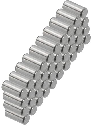 PATIKIL 50pz Assortimento Tasselli in 304 Acciaio Inox 4 x 8mm, Spina Centraggio Perni Metallo Cilindrica Perno Picchetti per Mensole Elementi per Posizione Componenti Fissaggio Mobili
