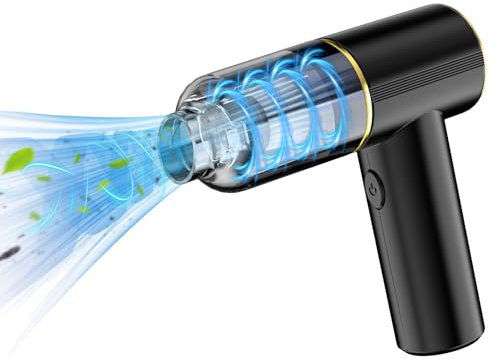 Redcoutt Aspirador de Coche, 16000PA 4 en 1 Aspirador de Mano Inalámbrico con Funciones de Aspiración, Soplado, Inflado y Potente Succión, Ideal para Casa, Oficina y Mascotas