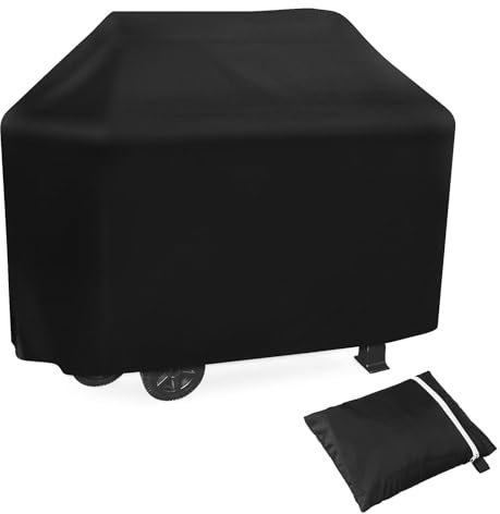 Barbecue Covers – Large BBQ Cover, 132x66x109cm Waterproof 420D Heavy-Duty Outdoor Grill Cover, Windproof, UV & Rip-Resistant, Weatherproof Gas Grill Protector with Secure Fit & Storage Bag